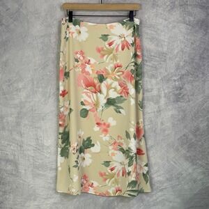 Vtg Y2K Cottagecore floral Maxi Skirt Women 10P Practical Magic fairycore garden